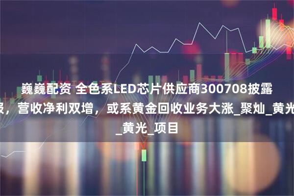 巍巍配资 全色系LED芯片供应商300708披露半年报，营收净利双增，或系黄金回收业务大涨_聚灿_黄光_项目